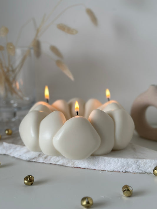 Sculptural soy wax candle 