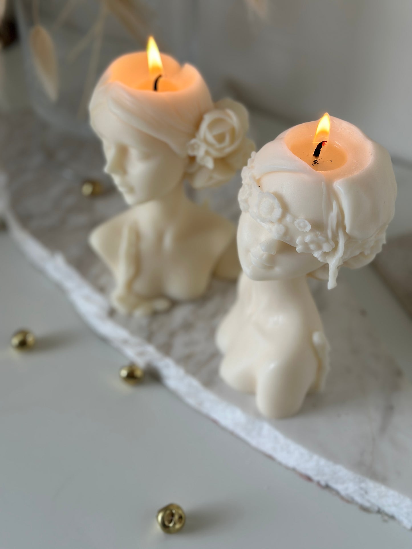 flower girls candle duo set