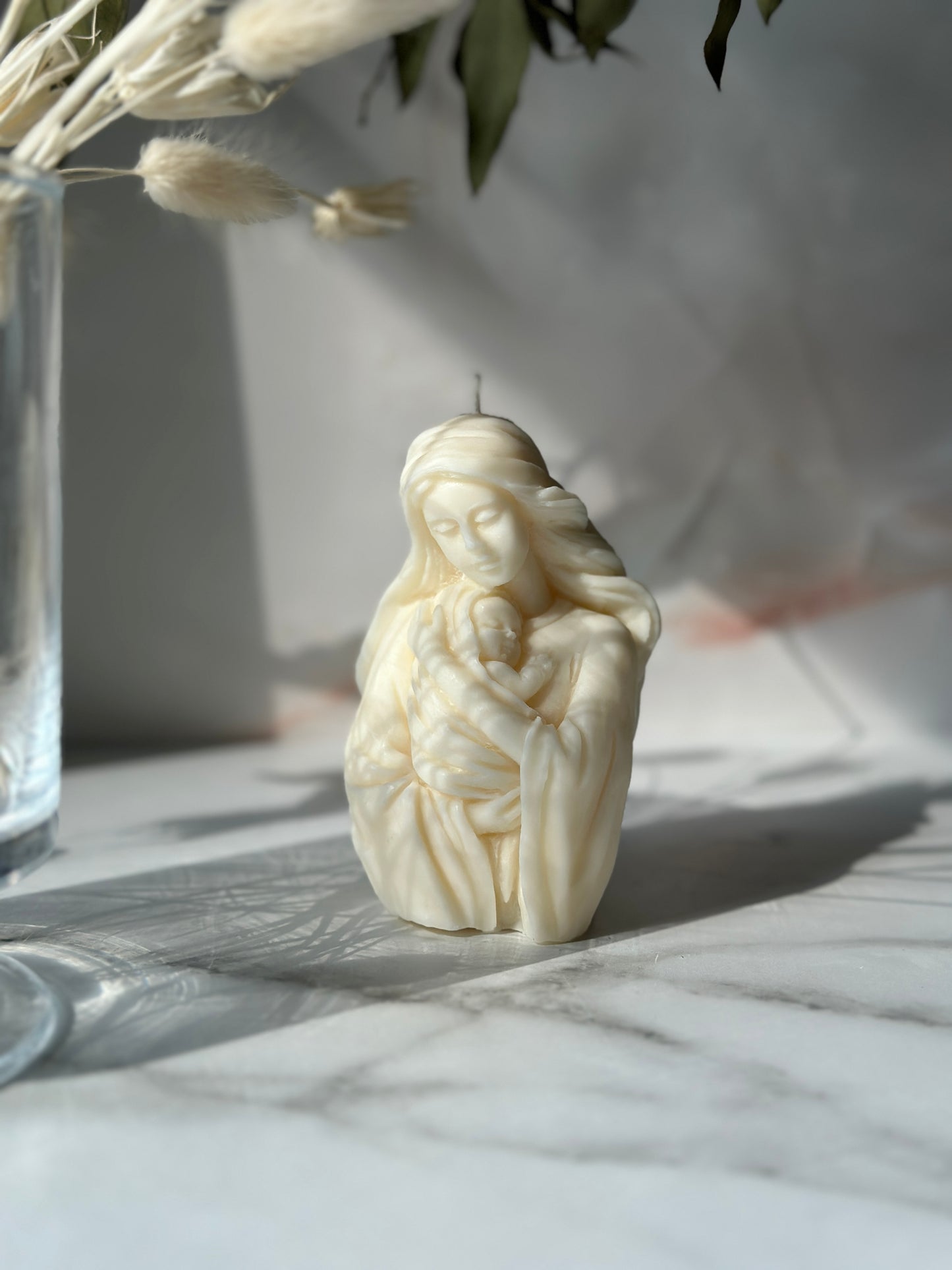 Maria and Jesus candle 